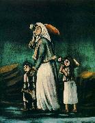 Niko Pirosmanashvili A Peasant Woman with Children Going to Fetch Water Sweden oil painting artist